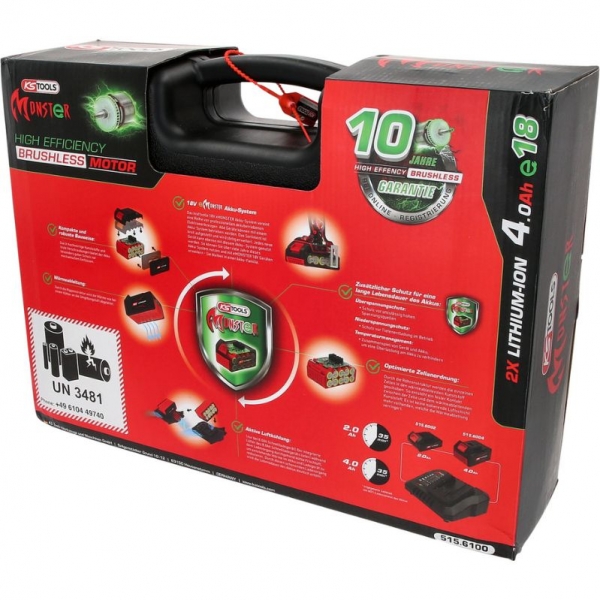 Cordless impact wrench set 1/2, 9-piece eMONSTER KS Tools | Baltic Diag