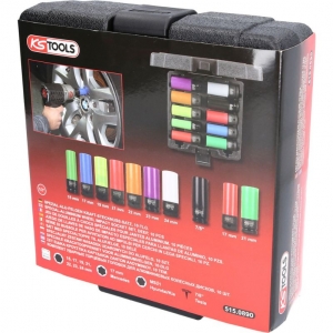 1/2 impact socket set for special aluminium rims, 10 pcs KS Tools | Baltic Diag