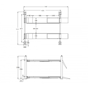 Четырехколонный подъемник готов для выравнивания колес 4000 кг | Baltic Diag