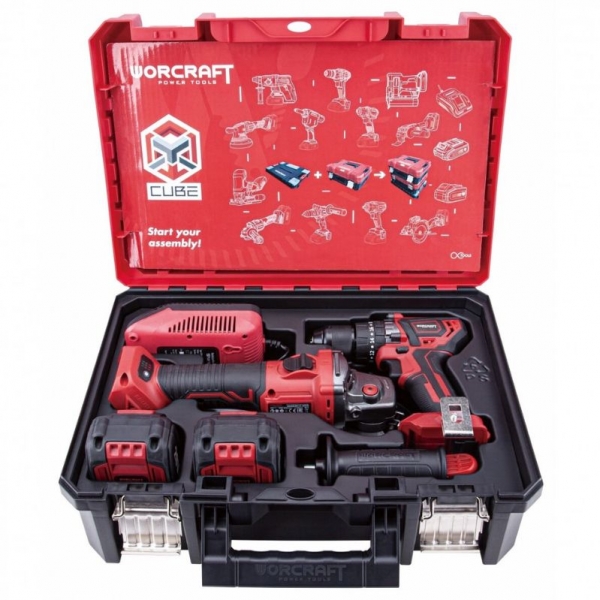 Cordless drill-driver and angle grinder set WORCRAFT XCUBE | Baltic Diag