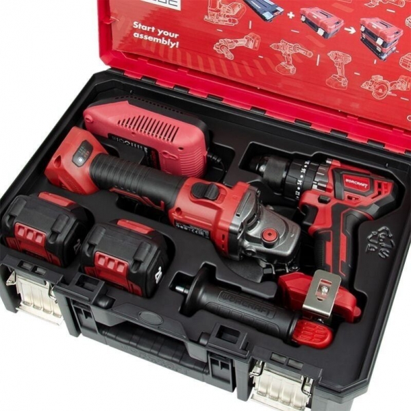 Cordless drill-driver and angle grinder set WORCRAFT XCUBE | Baltic Diag