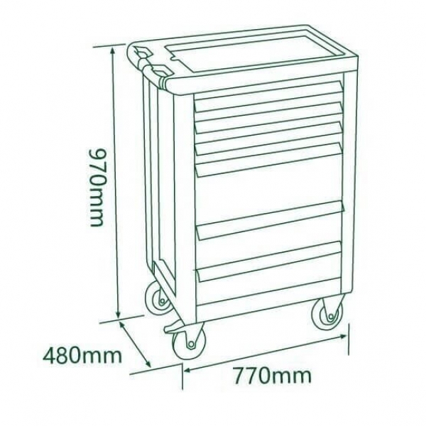 7-Drawer tool cabinet | Baltic Diag