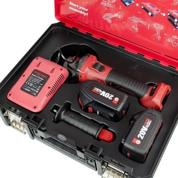 Cordless angle grinder 125 mm, 20V Worcraft | Baltic Diag