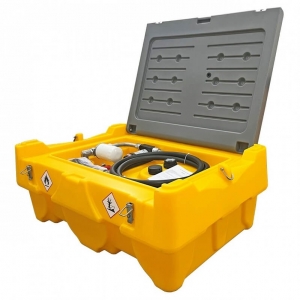 Mobile fuel tank 200L (plastic) with 12V pump DCTP40 (automatic nozzle and filter) | Baltic Diag