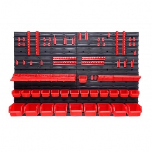 Настенный стеллаж для инструментов с ящиками и держателями, 43 предмета | Baltic Diag