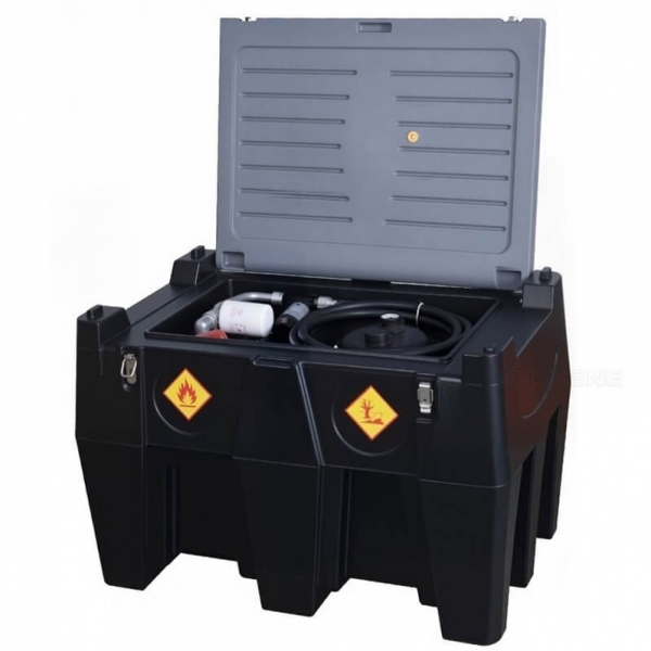 Мобильная топливная емкость 440 л (пластиковая) с насосом DCTP40 12 В, автоматическим пистолетом и фильтром | Baltic Diag