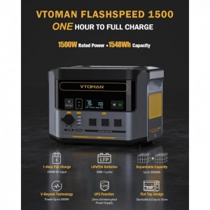 Portable battery with control module FlashSpeed 1500 VTOMAN | Baltic Diag