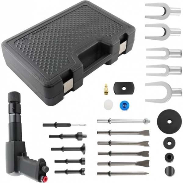 Pneumatic hammer with tie rod and joint remover set, 25 pieces