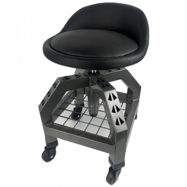 Height-adjustable workshop chair with backrest (tall) | Baltic Diag