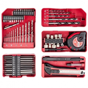 Аккумуляторная дрель-шуруповерт с ударным режимом и 74 аксессуарами | Baltic Diag