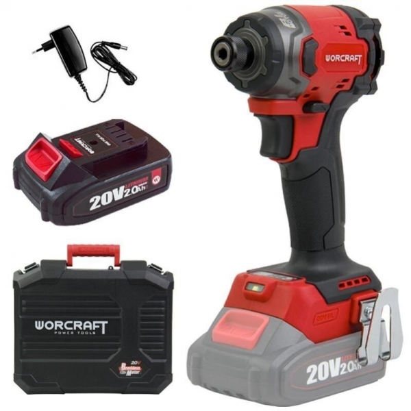 Cordless impact driver 1/4" HEX, 20V Li-ion