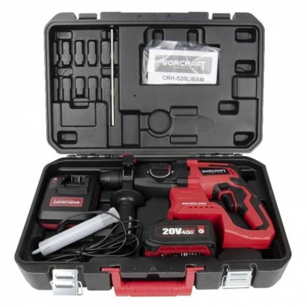 Cordless rotary hammer 20V Li-ion, 4.0Ah Worcraft | Baltic Diag