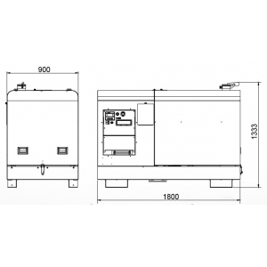 Diesel generator MOSA GE 45 KSC, 32 kW | Baltic Diag