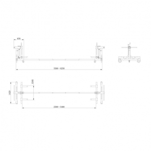 Body rotisserie 2 t with 200 mm wheels MW Tools | Baltic Diag