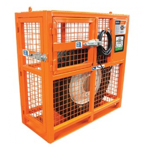 Automatic hd tire inflation cage for truck, military vehicles, tractors, and aircraft tires martins industries MIC-AUHD-52