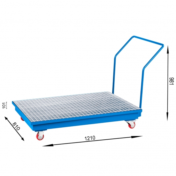 Mobile Liquid collection tray Marwis 1200X800 H200 Mobile