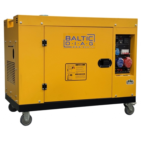 Mobile diesel generator BD12500SE, 9.5 kW | Baltic Diag