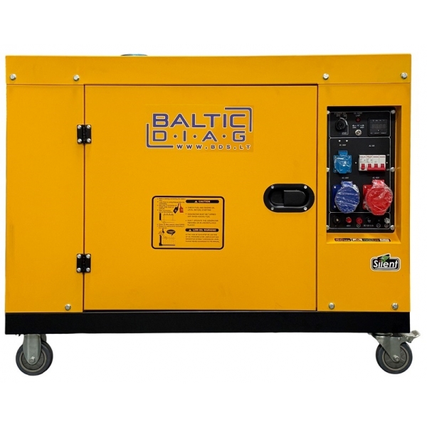 Mobile diesel generator BD12500SE, 9.5 kW | Baltic Diag