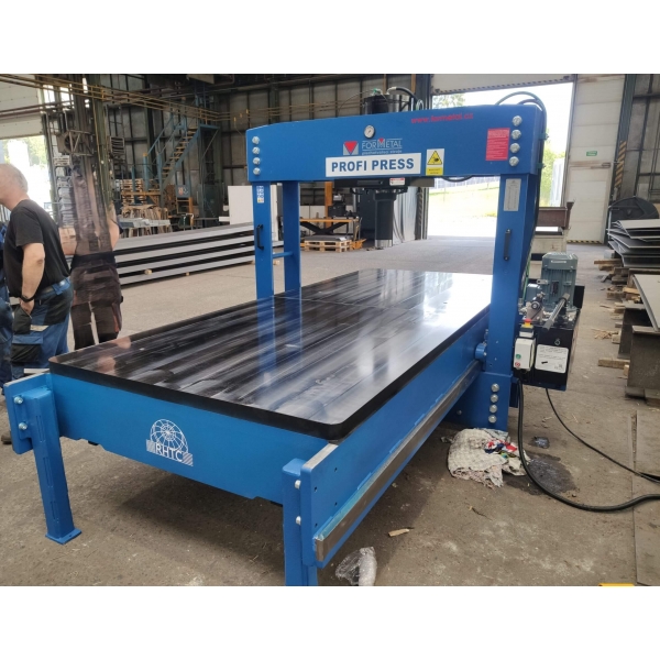 160 ton manually movable portal straightening press with worktable PPTL-160 D=1500 RHTC | Baltic Diag