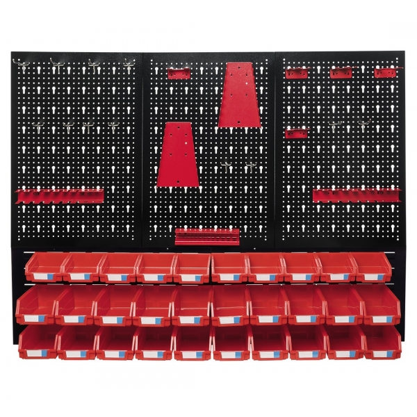 Hanging perforated wall for tools with 52 parts | Baltic Diag