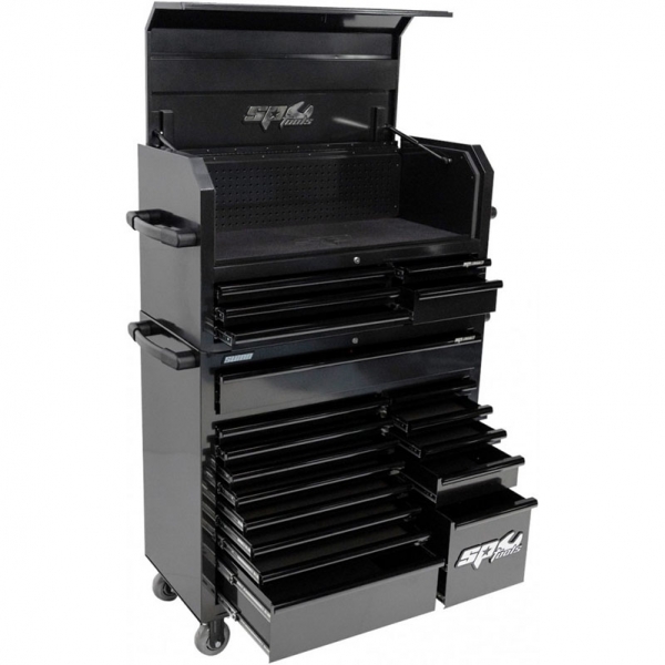 Tool trolley with 14 drawers and an additional 5 upright cabinet SPtools Custom series | Baltic Diag Tool trolley with 14 drawers and an additional 5 upright cabinet SPtools Custom series | Baltic Diag