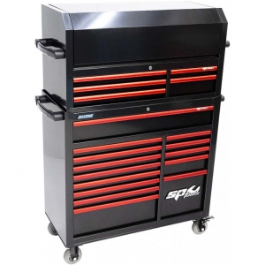 Tool trolley with 14 drawers and an additional 5 upright cabinet SPtools Custom series | Baltic Diag Tool trolley with 14 drawers and an additional 5 upright cabinet SPtools Custom series | Baltic Diag