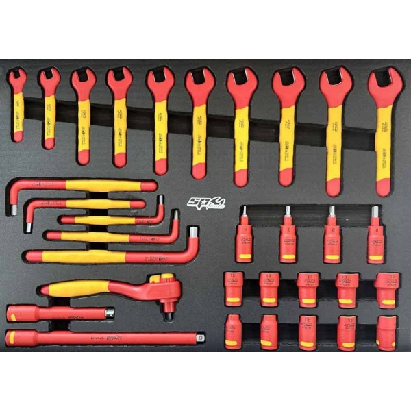 Инструментальная тележка для обслуживания электромобилей с 9 ящиками, 199 инструментами и держателем для ноутбука SP Tools Tech Series | Baltic Diag