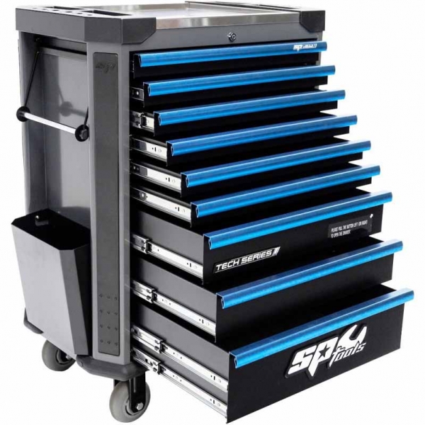 Tool trolley with 9 drawers and 387 tools SP Tools Tech Series | Baltic Diag Tool trolley with 9 drawers and 387 tools SP Tools Tech Series | Baltic Diag