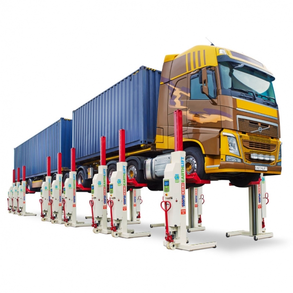 Mobile 4-column wireless lift for heavy-duty vehicles EARTHLIFT 8.5t Stertil-Koni