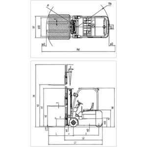 Electric forklift 1800 kg NH Handling NH1848 | Baltic Diag