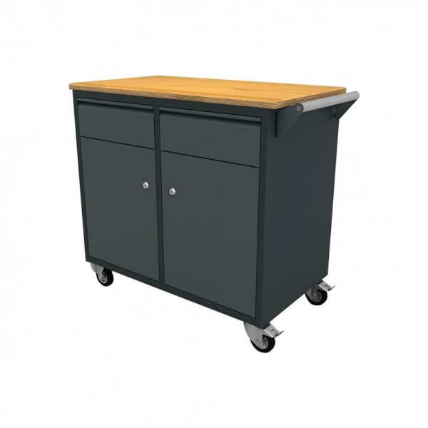 Mobile Workbench with 2 Drawers and 2 Doors for Workshops | Baltic Diag Mobile Workbench with 2 Drawers and 2 Doors for Workshops | Baltic Diag
