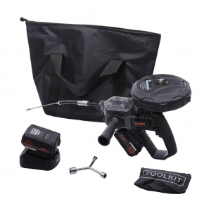 Cordless cable pulling device FLUXON 80kg 20m with battery and charger | Baltic Diag