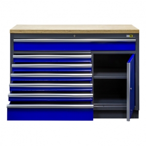 Workshop workbench – 7 drawers and 1 door | Baltic Diag