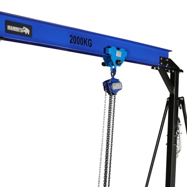 Mobile gantry crane 2 t with trolley and manual chain hoist Mammuth | Baltic Diag