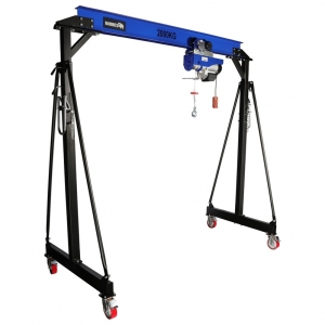 Mobile gantry crane 2 t with trolley and electric wire rope hoist Mammuth | Baltic Diag