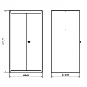 Hanging two-door wardrobe Valkenpower | Baltic Diag