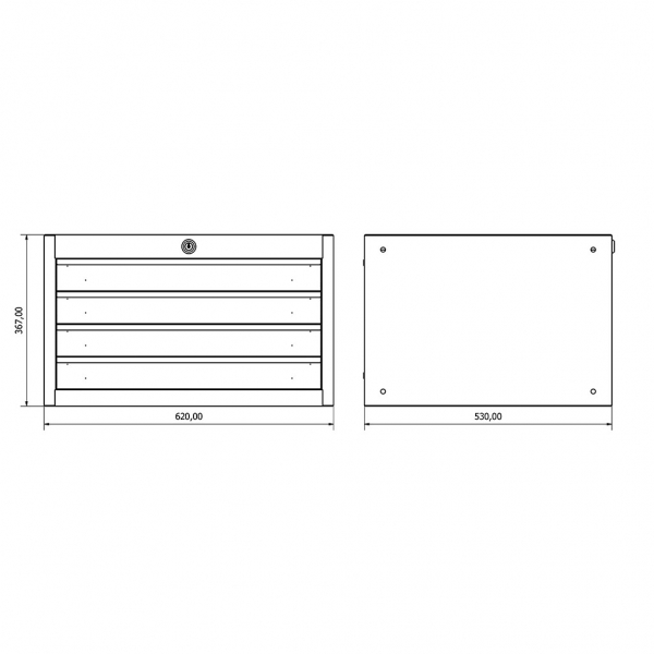 Small workshop cabinet with four drawers Valkenpower | Baltic Diag Small workshop cabinet with four drawers Valkenpower | Baltic Diag