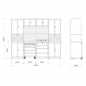 Modular Workbench Set Valkenpower Series F | Baltic Diag