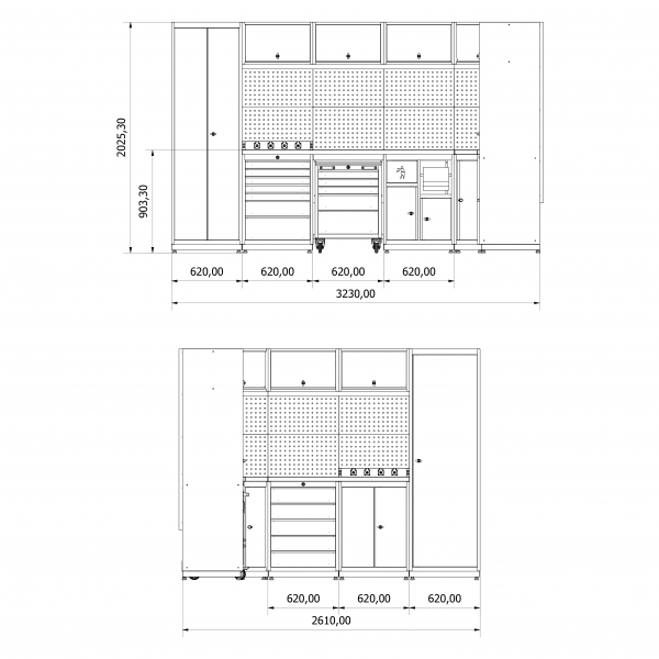 Modular Workbench Set Valkenpower No. 4 | Baltic Diag Modular Workbench Set Valkenpower No. 4 | Baltic Diag