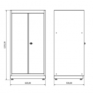 Wardrobe with two doors Valkenpower | Baltic Diag