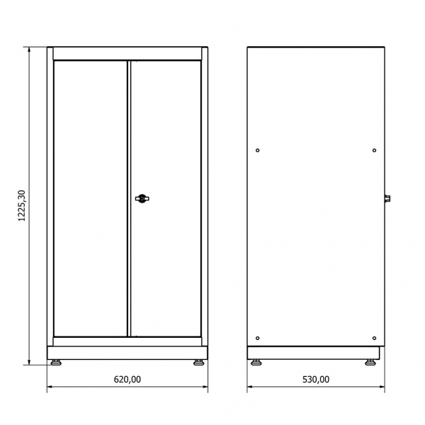 Wardrobe with two doors Valkenpower | Baltic Diag
