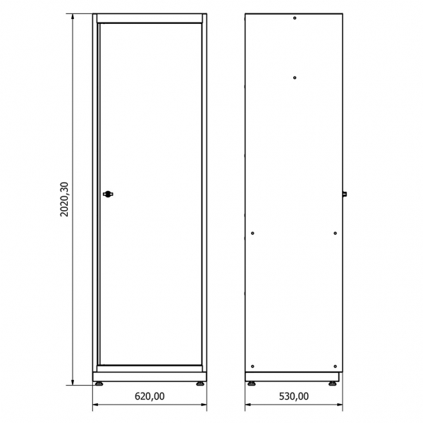 Wardrobe single door Valkenpower | Baltic Diag