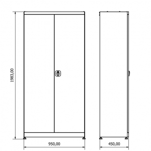 Metal work cabinet with 4 drawers, 4 shelves and boxes Valkenpower | Baltic Diag