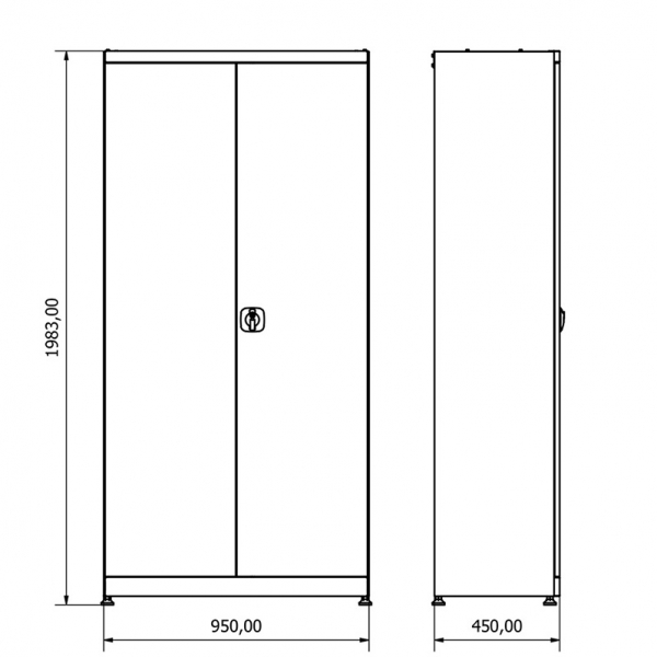 Metal work cabinet with 4 drawers, 4 shelves and boxes Valkenpower | Baltic Diag