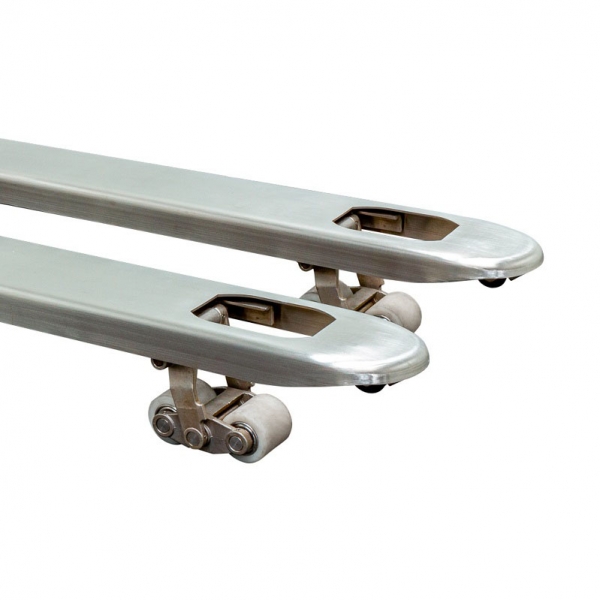 Pallet truck with scale 2500 kg stainless steel 115 cm Mammuth | Baltic Diag