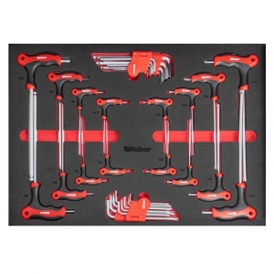 Mobile workshop trolley with 9 drawers and wooden worktop, filled with 298 tools | Baltic Diag