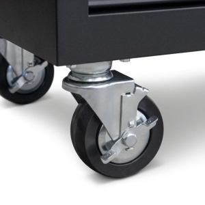 Mobile workshop trolley with 9 drawers and wooden worktop, filled with 298 tools | Baltic Diag