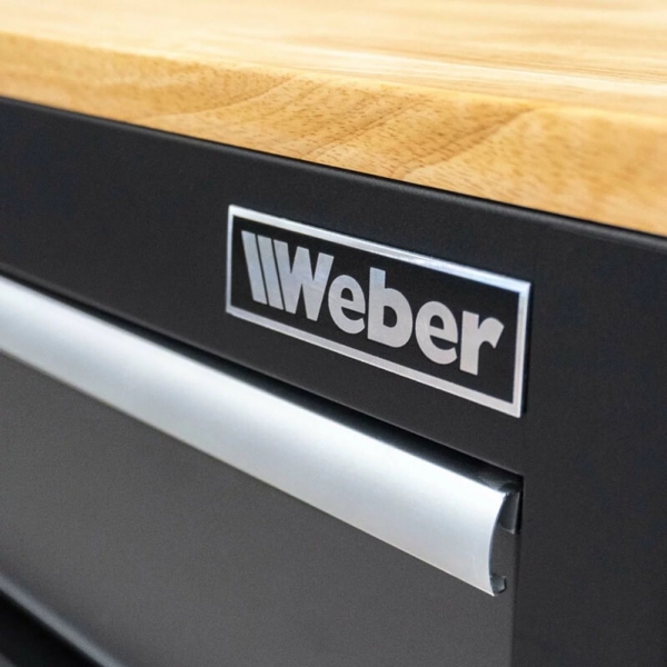 Mobile workshop trolley with 9 drawers and wooden worktop, filled with 298 tools | Baltic Diag