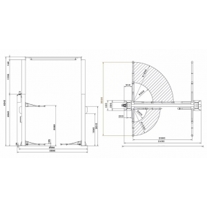 Electrohydraulic 2-post lift Weber Expert Series SJC-10XL - 4.5 | Baltic Diag