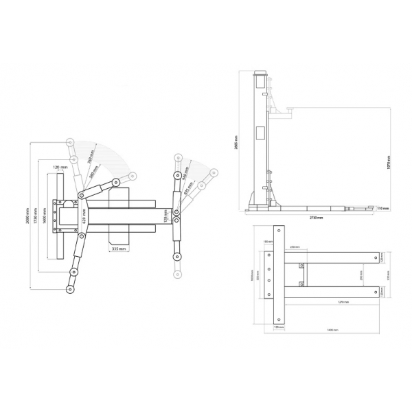 Одноколонный винтовой подъемник Weber C - 1.25 | Baltic Diag
